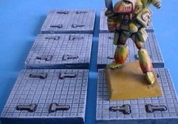 3cm x 3cm 'T' Pattern Floor Tiles x6