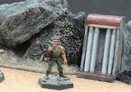 3cm x 3cm Flat Backed Pillar x2