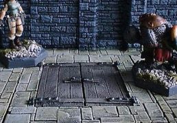 6cm x 6cm Dungeon Floor with Double Trapdoor x2