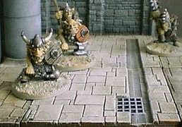 6cm x 6cm Dungeon Floor with Drainage Channel and Outlet x2