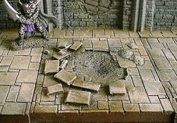 6cm x 6cm Dungeon Floor with Damage x2