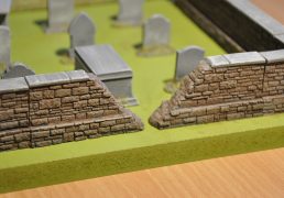 12cm Damaged Cemetery Wall