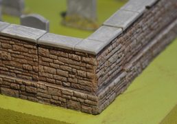 3cm Cemertery Corner Wall x2