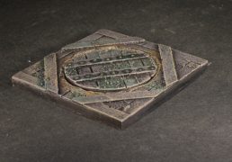 6cm x 6cm Wooden Mine Floor with Circular Hatch Cover x2