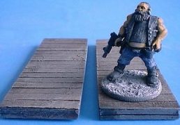 9cm x 3cm Wooden Mine Duckboard Flooring x2