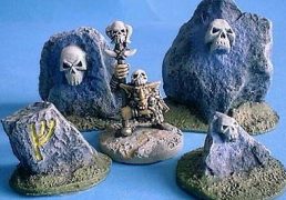 Skull Stones x4