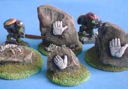 White Hand Stones x4